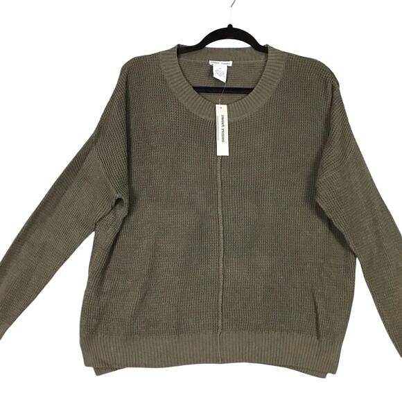 Sweet Romeo NWT Size M Cozy Thermal Pullover Top Long Sleeve Loden Olive Size M - Picture 8 of 13